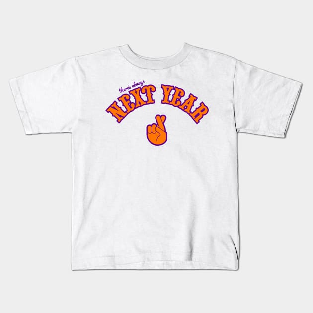 Phoenix Suns There's Always Next Year "Fingers Crossed" Kids T-Shirt by CraigAhamil